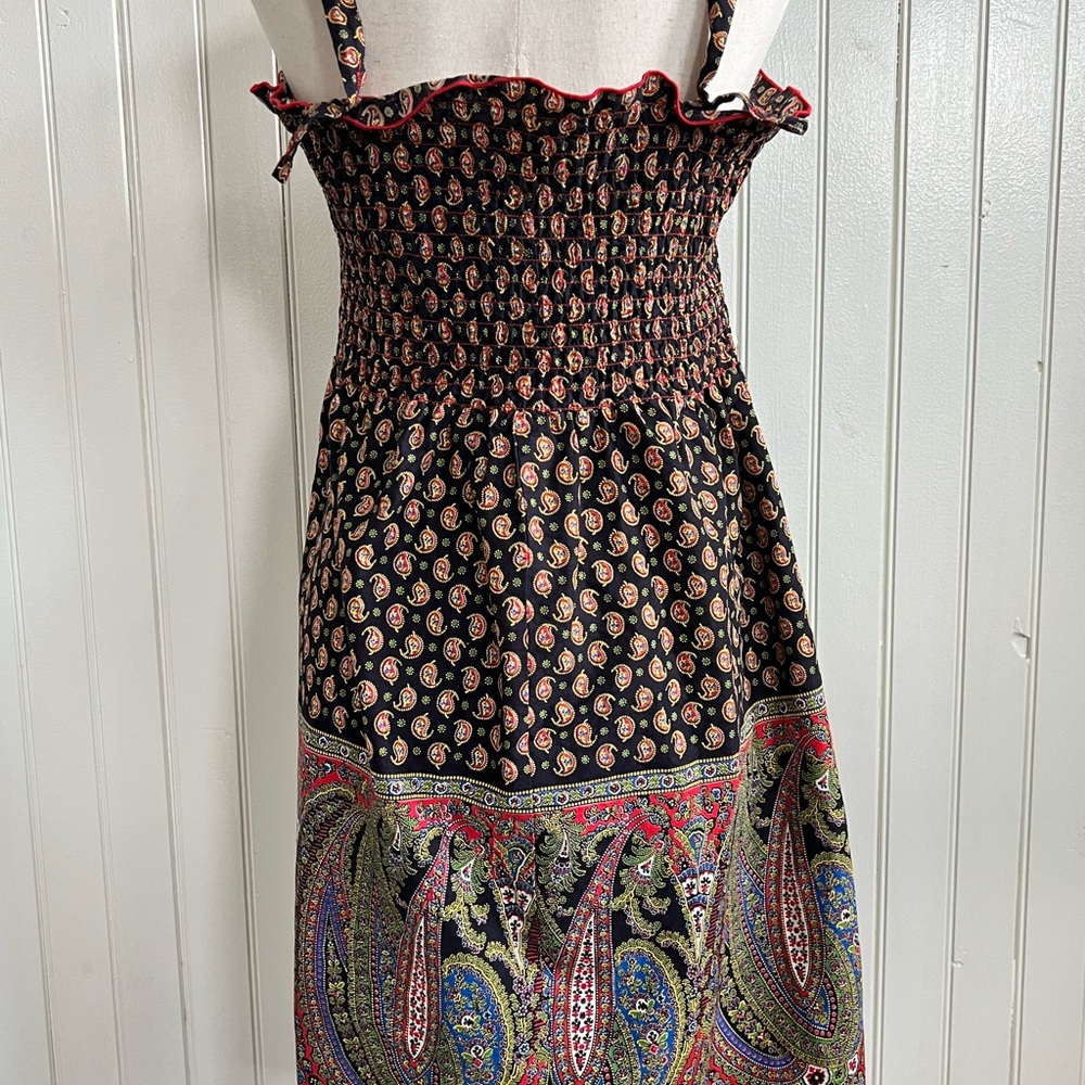 Vintage 70’s Paisley Print Boho Hippie Dress - Picture 4 of 6